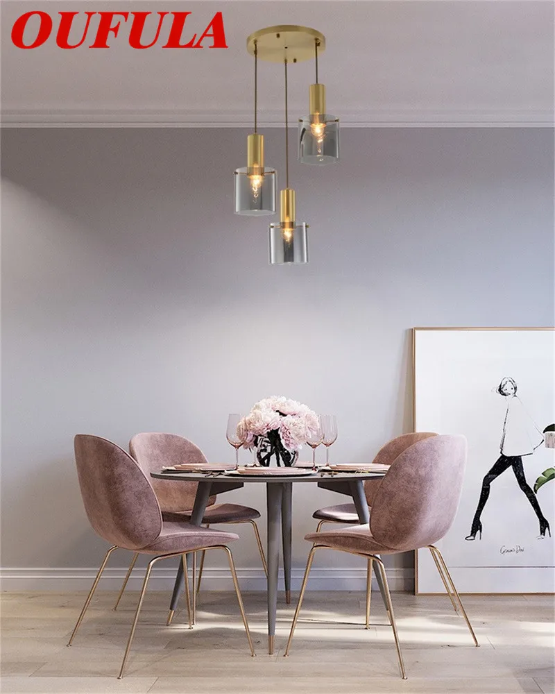 

OULALA Modern Pendant Lights Brass Fixture Contemporary Home Creative Decoration Suitable For Dining Room Restaurant