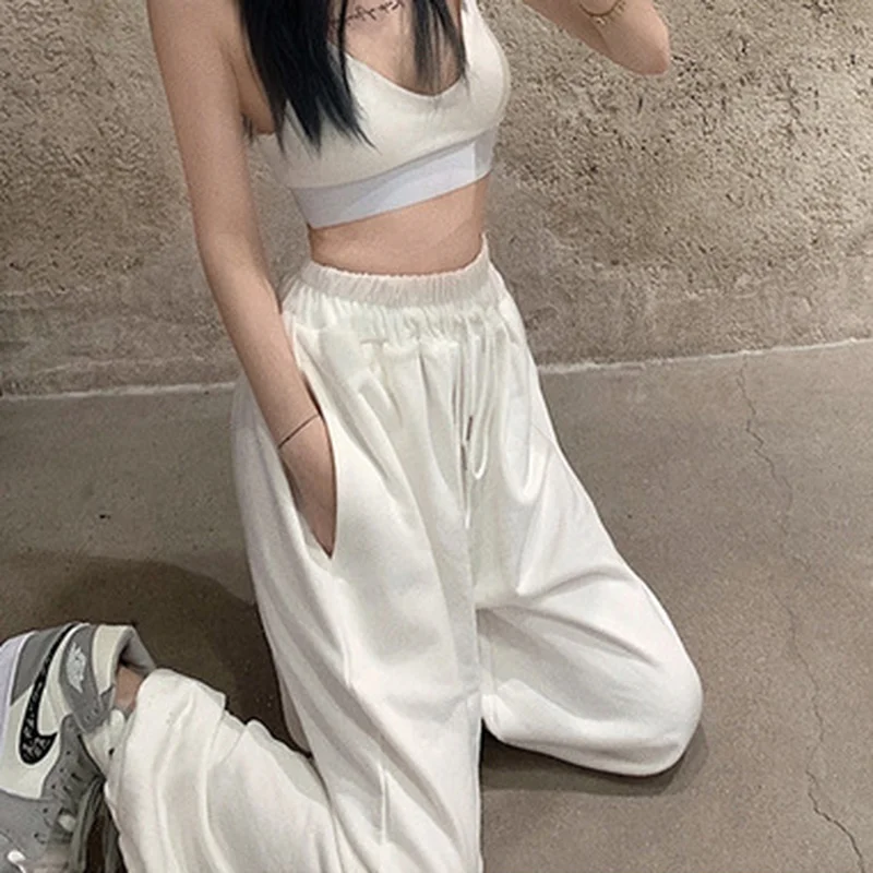 Casual Pants Women Spring Loose Pure Color All-match Mujer Full Length Chic Girlfriend Fashion Trousers Ladies Cool High Street