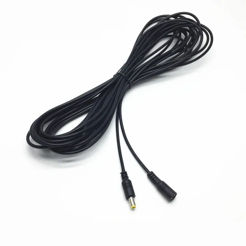 5,5mm x 2,1mm enchufe hembra a macho CCTV Cable de alimentación CC adaptador de cable de extensión cables de alimentación de 12V para cables de extensión de alimentación de cámara