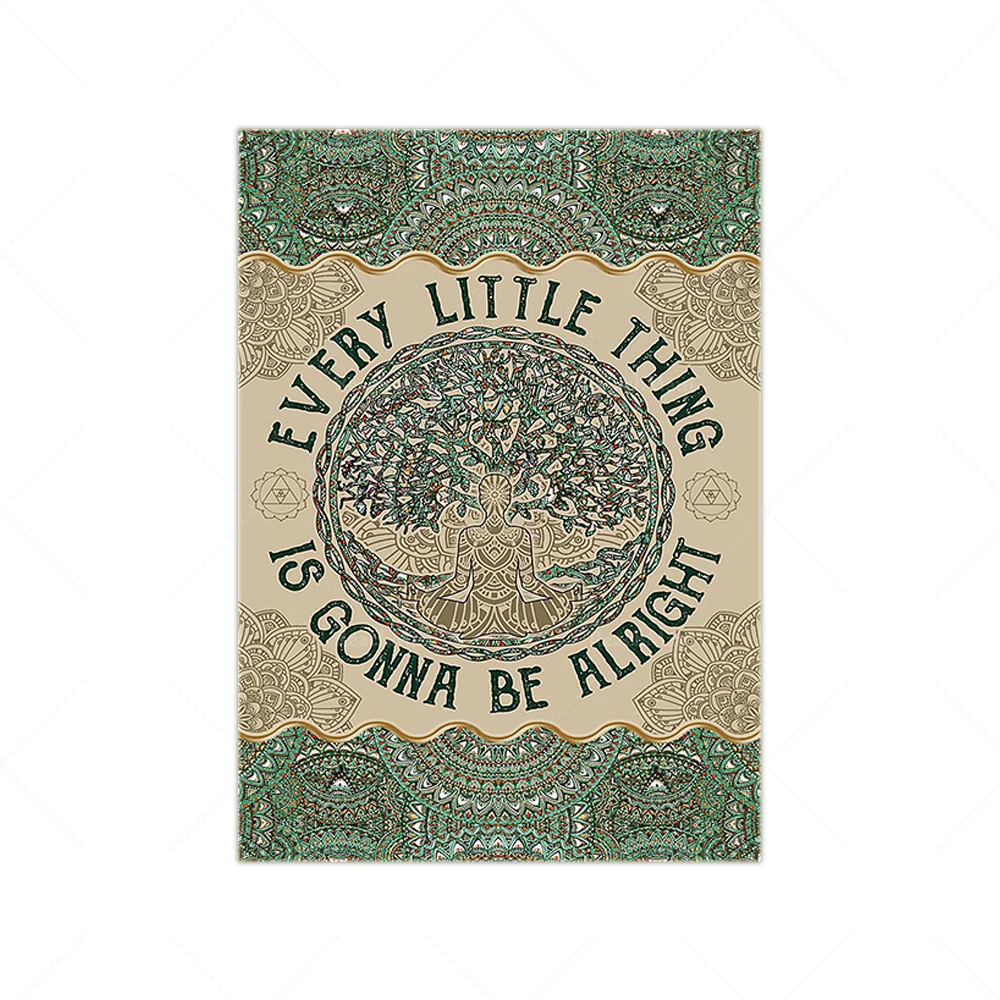 Yoga poster- Enjoy the litlle thing is gonna be alright - Yoga Prints Poster-Vintage Posters -Wall Decoration-Signs for Home