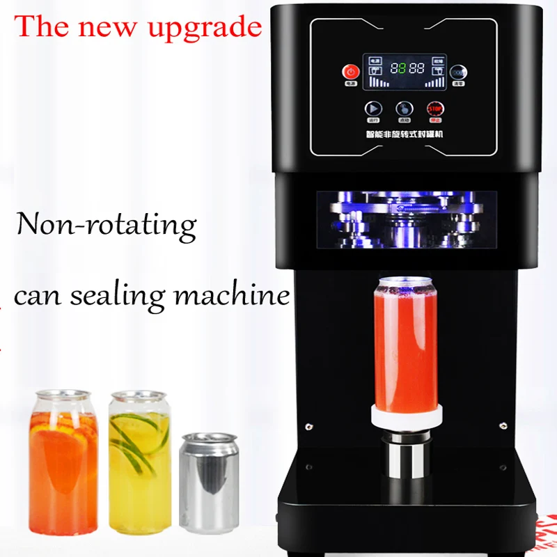 Non-rotary PET Beer Bottle Cap Sealer Bubble Tea Canner Automatic Aluminum Tin Can Sealing Machine for Soda and Beer