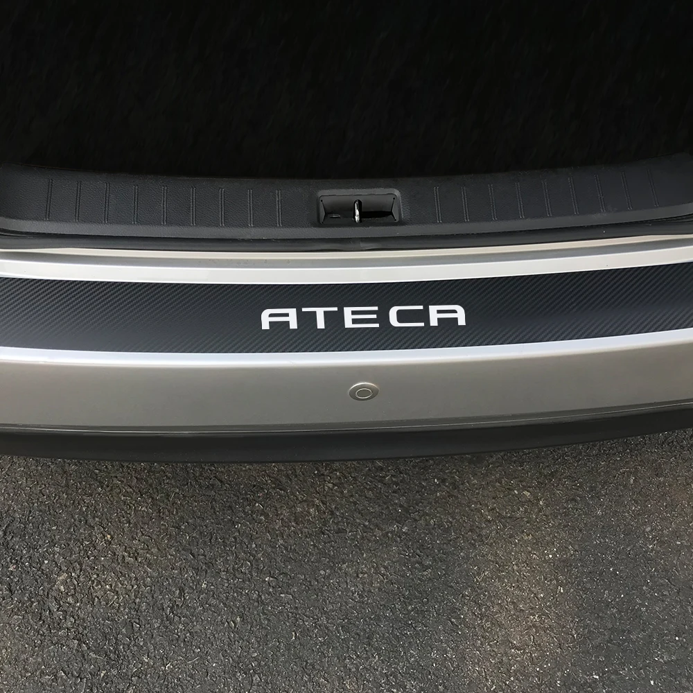 Car Trunk Rear Bumper Stickers Trunk Guard Plate Protective Trim Vinyl Decal Auto Exterior Decoration Accessories For Seat Ateca