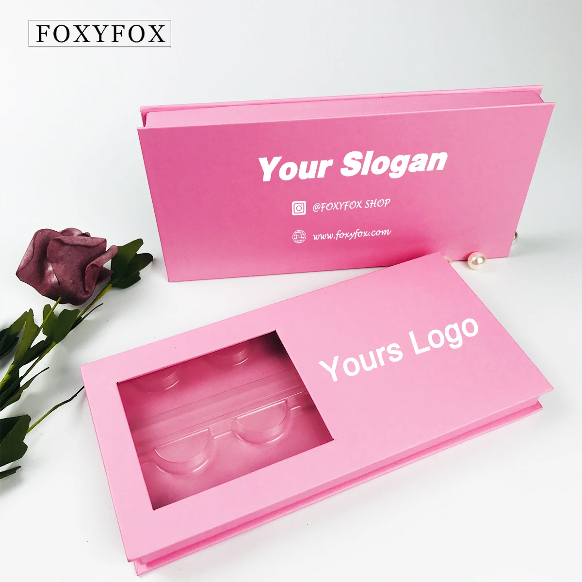 Eyelash Packaging Box Print Logo  Wholesale 4 paris 3D Mink Lashes Bulk Empty Box 25mm Mink Eyelashes Cases False Eyelashes Box