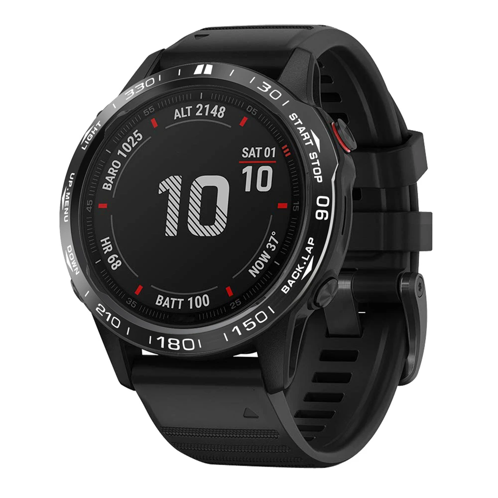 Capa de substituição para relógio, anel protetor de metal anti-arranhão para relógio inteligente garmin fenix6/fenix6 pro/fenix6 safira
