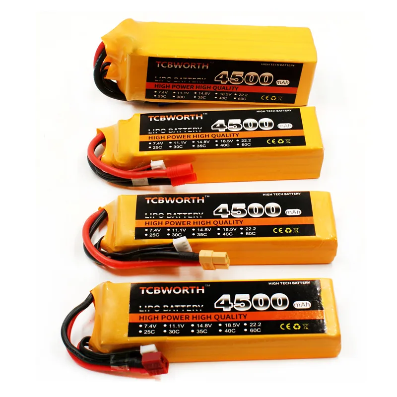 RC Toy LiPo Battery 2S 3S 4S 5S 6S 4200 5200 6000mAh 30C 40C 60C 7.4V 11.1V 14.8V 18.5V 22.2V New RC Airplane Drone Car