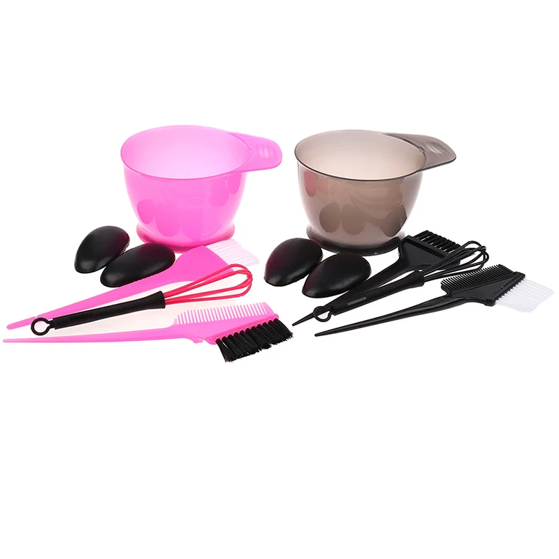 1set Mixer pewarna warna rambut, Kit alat kuas cat rambut sederhana aplikator Salon pewarna mangkuk sisir