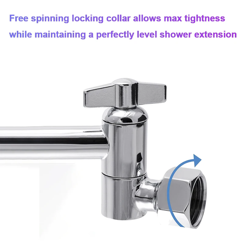 Stainless steel Shower Arm Extension Shower Head Holder Chrome Brushed Nickel Black Wall Mounted Fixed Bracket Bar Accessories