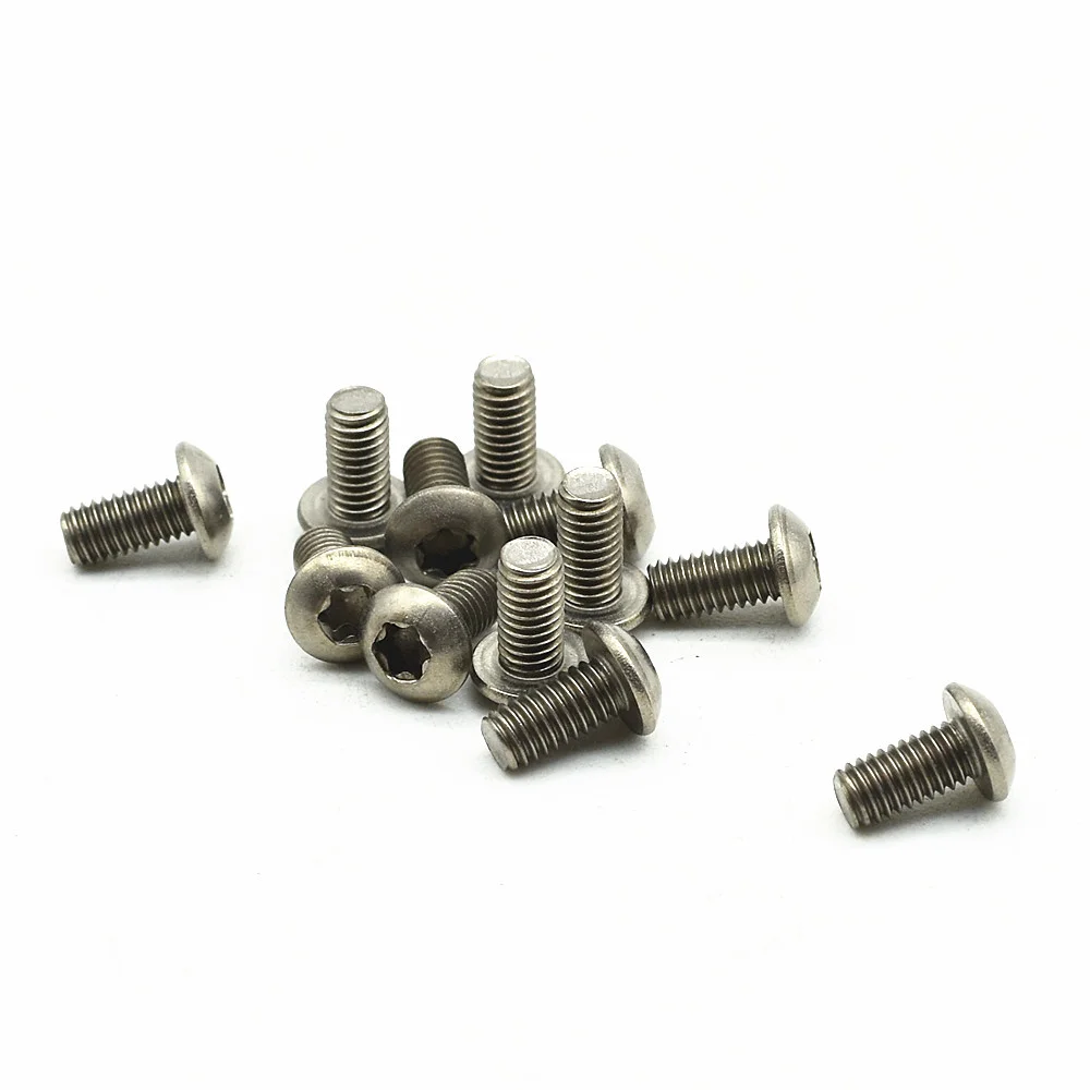 Titanium Bolts M3 M2 M2.5 6 8 10 15 20mm Torx Drive T5 T6 T8 T10 Titanium Screws Ti Fastener 10pcs