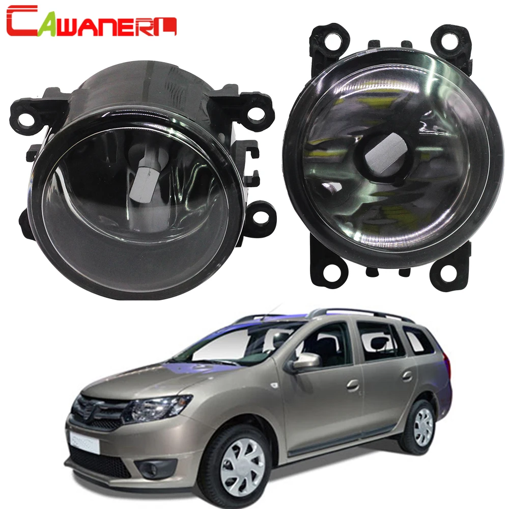 Cawanerl For 2004-2015 Dacia Logan Car Styling Front Fog Light Lampshade + H11 LED / Halogen Lamp DRL 12V High Bright