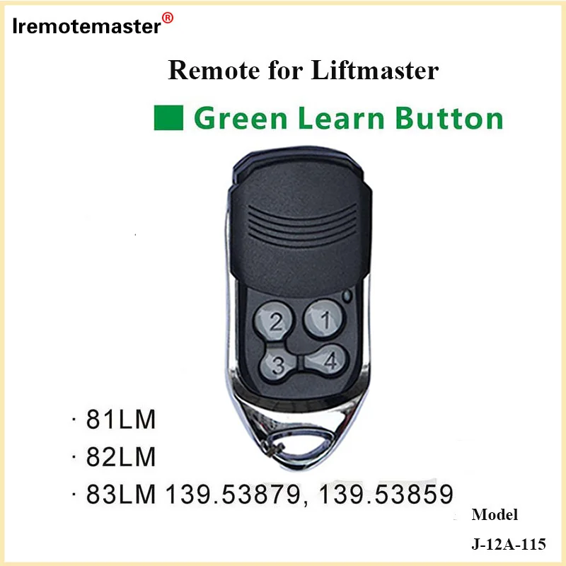 

For 81LM 83LM Lift Master Garage Gate Door Opener Remote Green Learn Button 390Mhz