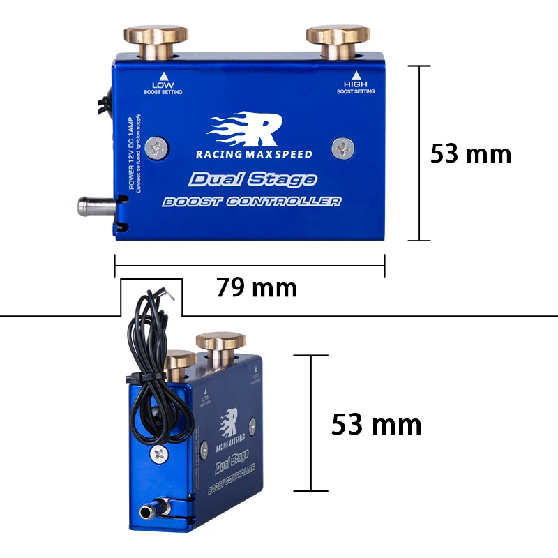 Turbocompresor electrónico de doble etapa para carreras, Kit de controlador de impulso Psi, interruptor w, ajustable, Universal