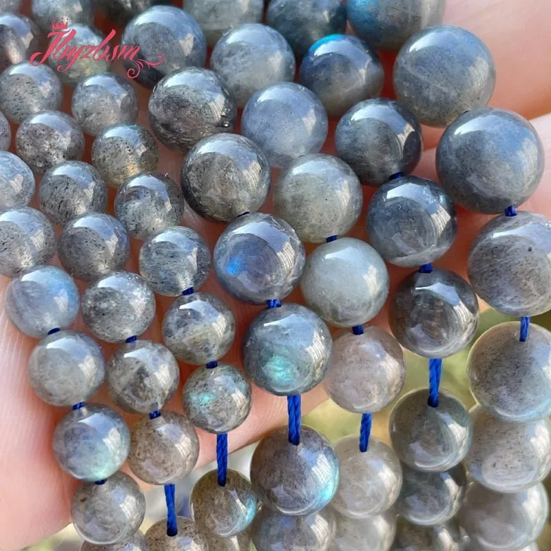 High AAA Grade Natural Round Labradorite Loose Spacer Stone Beads for DIY Accessories Necklace Bracelet Earring Jewelry Making