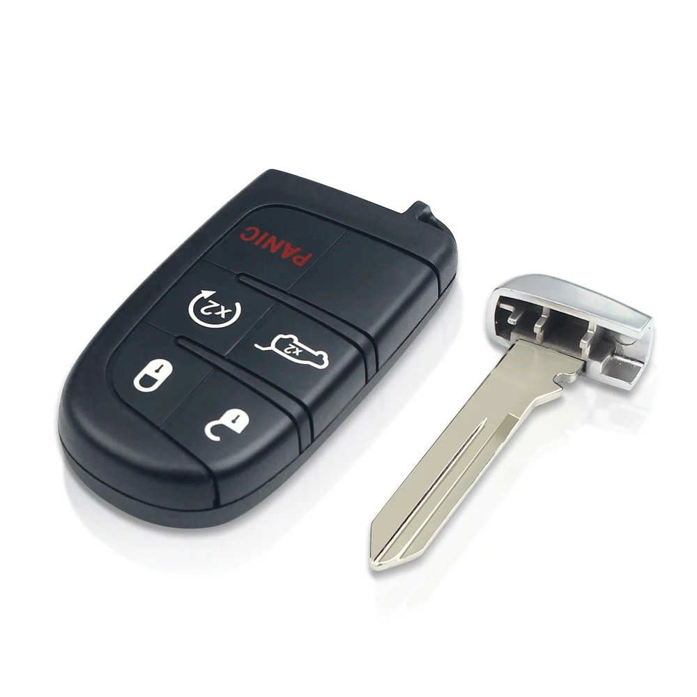 KEYYOU inteligentna zdalna obudowa klucza samochodowego 4 + 1 5 przycisków Fob Keyless do ładowarki Dodge Jeep Grand Cherokee 2013 2014 2015