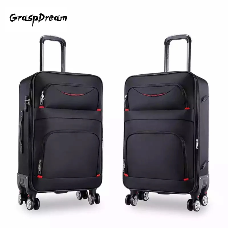 Baru Kualitas Tinggi Oxford Rolling Luggage Spinner Pria Bisnis Mewah Koper Roda Membawa Kanvas Cabin Trolley Kapasitas Tinggi