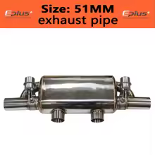 EPLUS Car Exhaust Pipe Vacuum Pump Variable Valve Mufflers Remote Control Stainless Steel Universal T Shape Two In Two Out 63MM - AliExpress 