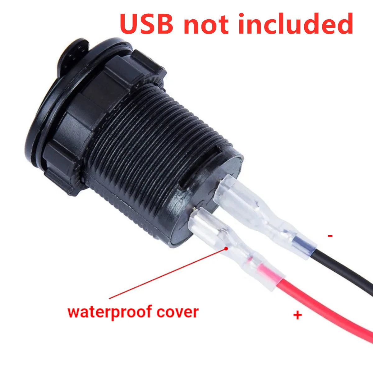 150cm/60cm Cigarette Lighter USB Charger Socket Cable Wiring Harness Cord With 10A Fuse for Car Marine Motorcycle ATV RV