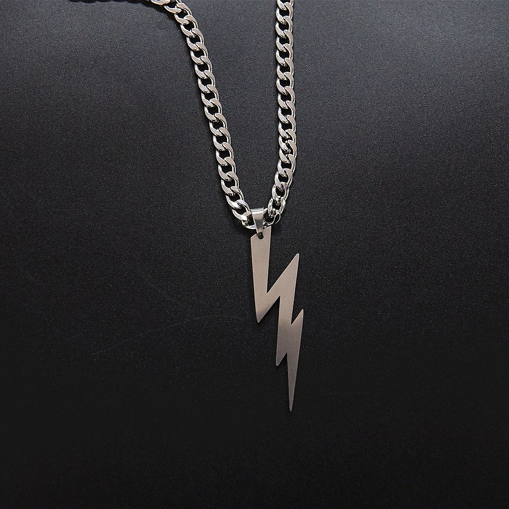 Stainless Steel Nature Storm Pendant Necklace Factors Bad Weather Rain Lightning Thunder Meteorological Observer Gift