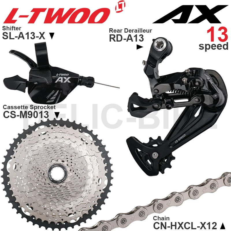 LTWOO AX 13 speed MTB Groupset include Right Shifter Rear Derailleur and SUGEK Cassette Sprocket 50T 52T and X12 Chain Original