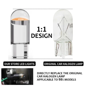 10x novo w5w led canbus t10 luzes do carro cob vidro peças interiores lâmpadas 6000k branco lâmpada da placa de licença automóvel cúpula luz leitura 12v 24v 10 principais vendas lâmpada t10 24v - №6