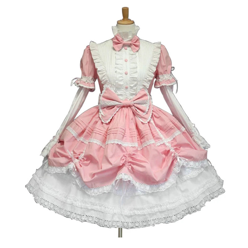 Summer Women Vintage Gothic Lolita Formal Dress Halloween Princess Snow White Maid Cosplay Costume Girls Spring Medieval Dresses