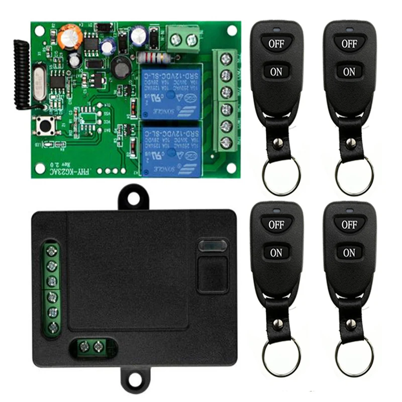 

Smart Multiple AC110V 220V 230V 10A 433 MHz 2CH 2 CH 2 Channel Wireless Relay RF Remote Control Switch Receiver+Transmitter