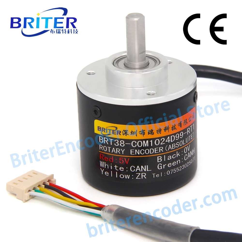 Precision Angle Measurement Multiturn Absolute Rotary Encoder CAN RS485 Power Off Memory Magnetic Encoding High Resolution