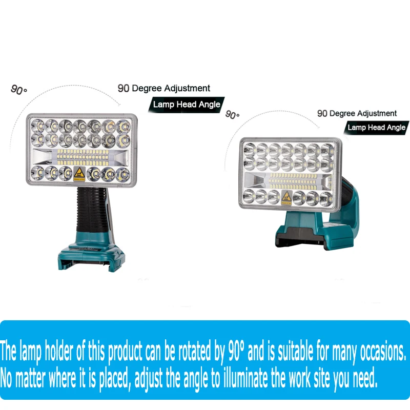 18V 2000LM Lamp Work Light Spotlight Light USB Light Flashlight for Makita 12W 18W Li-ion Battery BL1830 BL1430 BL1845 LXT400