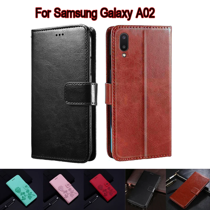 Flip Case For Samsung Galaxy A02 SM-A022F A022M Cover Phone Protective Shell Funda Case For Samsung A02 A 02 Wallet Leather Book