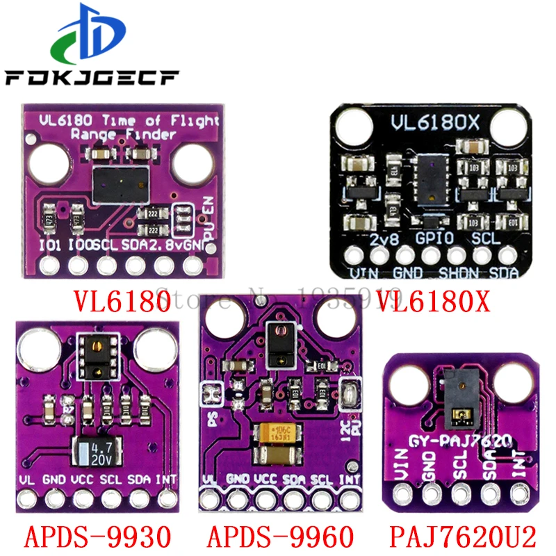 Gesture recognition sensor PAJ7620U2 9 gMesture recognition APDS-9930 APDS-9960 VL6180 VL6180X Range Finder Optical Ranging