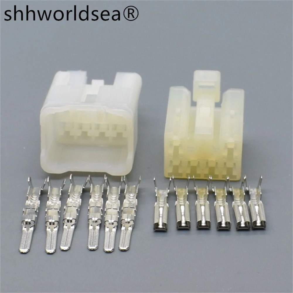 

worldgolden 6 Pin Way Auto 2.3(090) Male Female Connector Audio Modified Wiring Socket Plug For Toyota Car 7122-1360 7123-1360