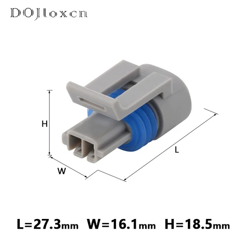 Imagen 2 del producto 2/5/10/20/50/100 juegos de enchufe del Sensor de temperatura del aire de entrada de 2 pines conector hembra de cable eléctrico impermeable para GM 12162197