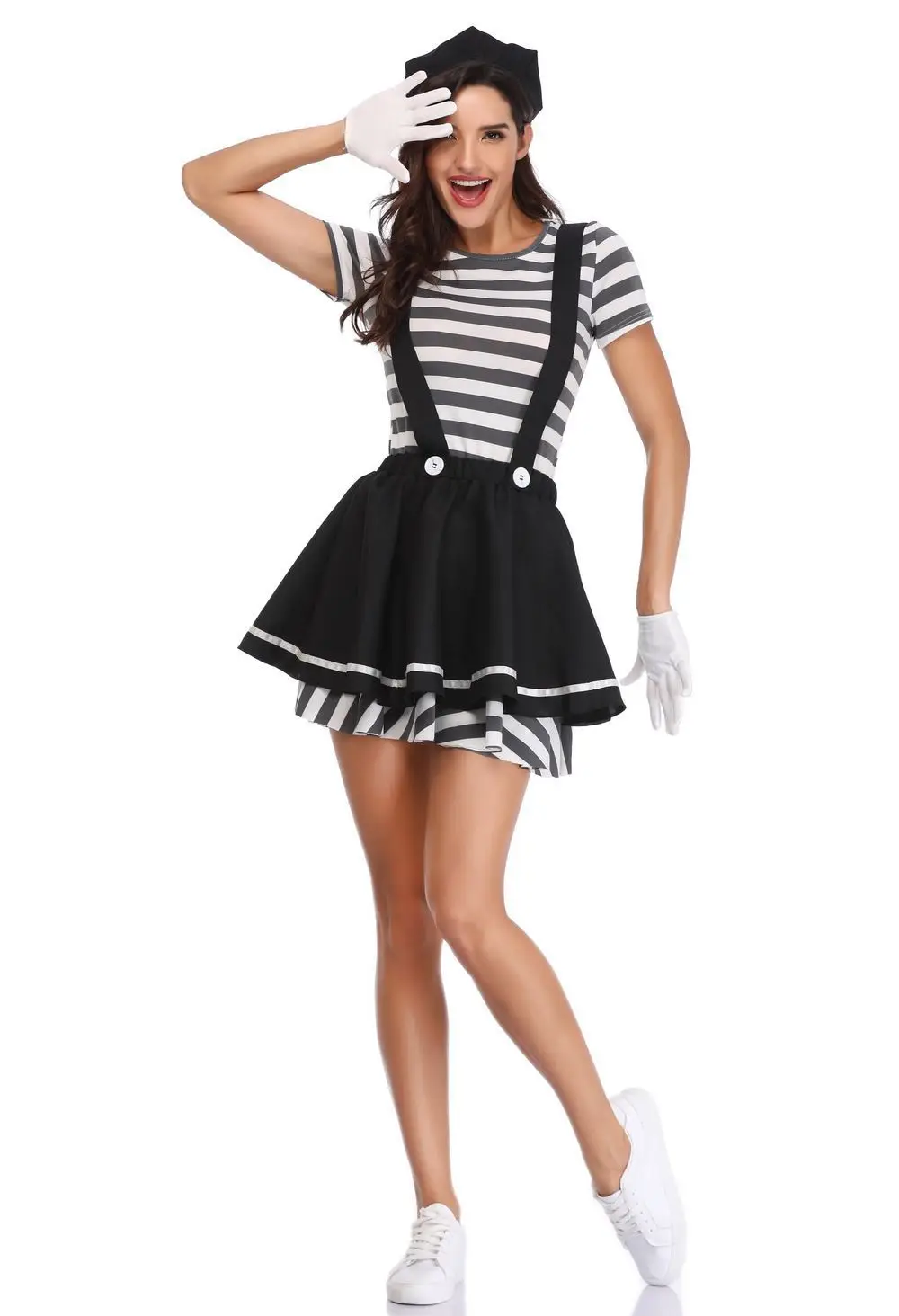 Volwassen Vrouwen Clown Cosplay Kostuum Sexy Rok Set Grappige Leuke Clown Jurk Voor Halloween Party Carnaval Fancy Dress Rollenspel