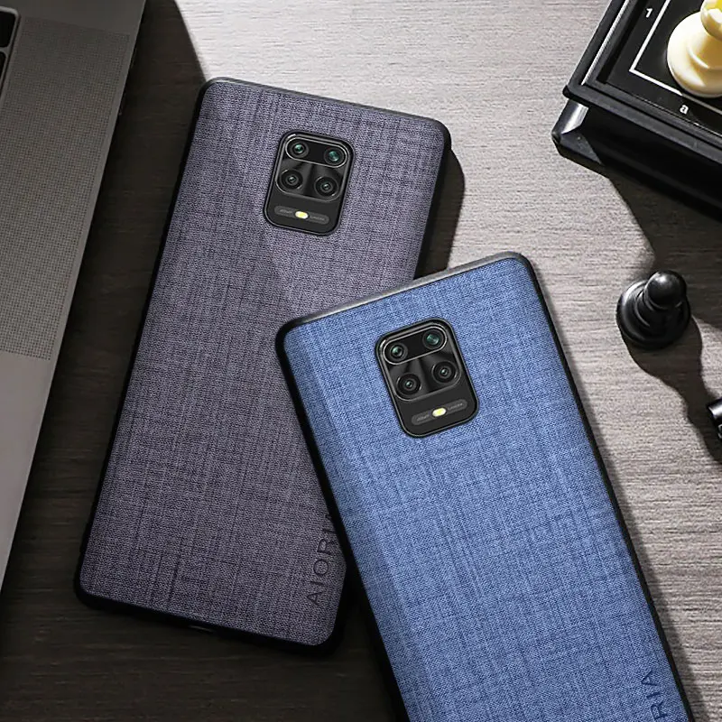 Cloth Case For Xiaomi Redmi Note 9 Pro 9S Textile Texture Premuim Protective Back Cover For redmi note 9 pro 9s phone case