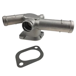 Aluminium Alloy Thermostat Housing Coolant Hose Flange Radiator for VW Golf Jetta 2.0 L4 99-06 06A 121 133D 06A121133D 06A12