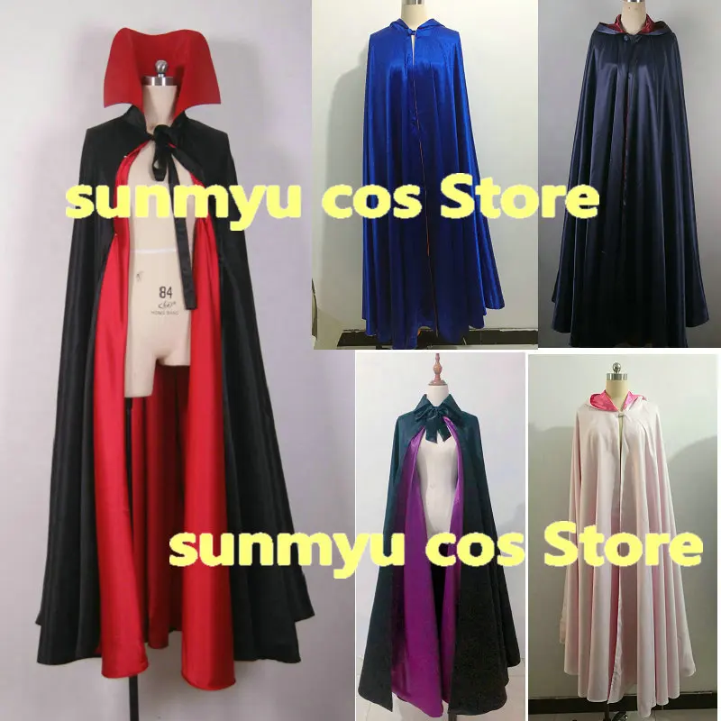 Halloween Satin cloak mantle wholecircle Color can be changed Cosplay Costume,Size customizable,Performance