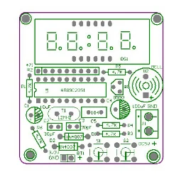AT89C2051 4-stelliges Digitaluhr-Bausatz DIY Lötpraxis Elektronik-Produktionsset für MINT-Lernen – Detail 2