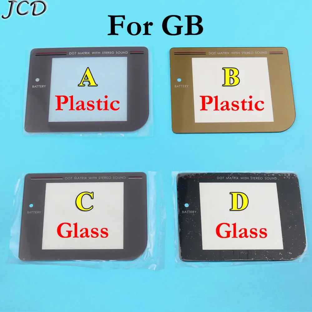 JCD 2PCS/lot Plastic Glass Screen Lens cover  for Gameboy for Game Boy DMG Display Glass Replacement