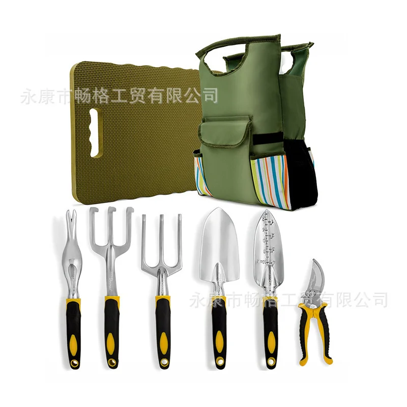 

9 Pieces Aluminum Alloy Gardening Tool Set Garden Kneeling Mat Garden Kit Garden Scissors