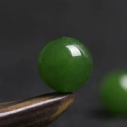 4A Natural Jade Green Chalcedony  Single Bead DIY Beads Jewelry Making