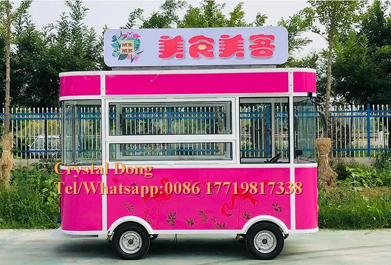 Beautiful And Economic 2.8m Long Electric Food Truck Customized Photo Booth Kiosk Pizza Food Cart