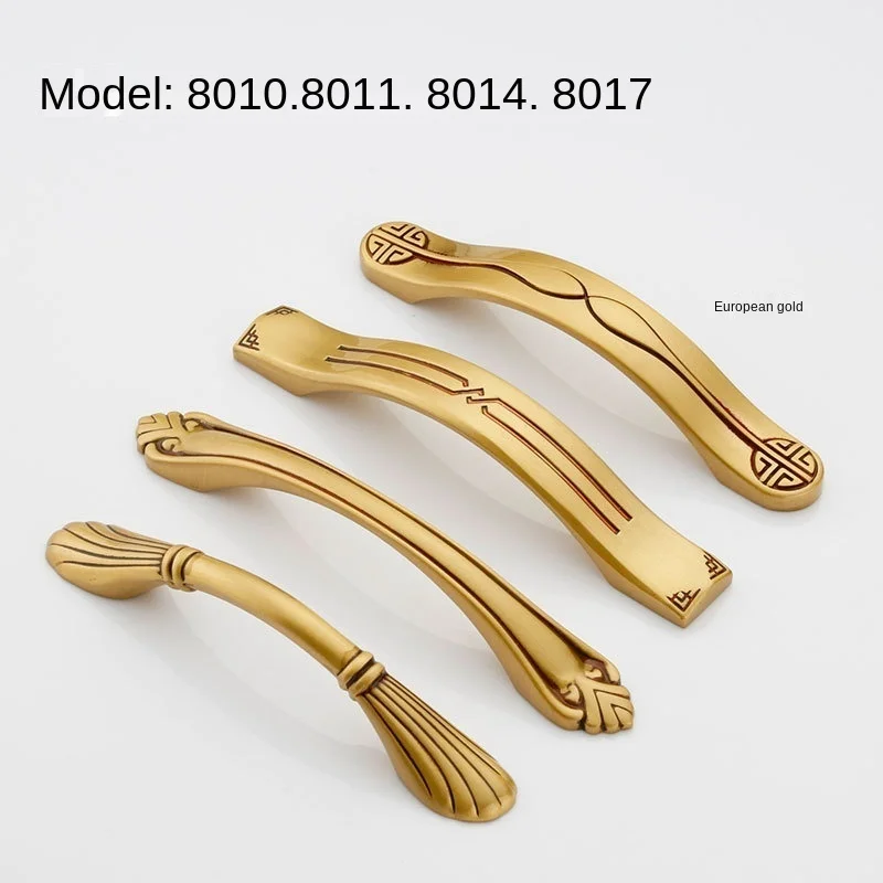 Classical Chinese shoe cabinet handle pure copper solid thickened wardrobe handle furniture hardware accessories