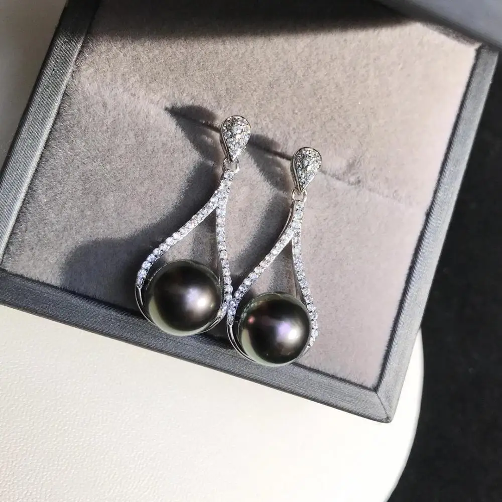 

Party Jewelry 925 Sterling Silver Earrings Findings Settings Base Mountings Parts Mounts for Pearls Agate Crystal Stones Jade
