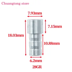 100pcs Id6.2mm Aluminum Crossbow Arrow Flat Tail Anti-nailing Nock for Fiberglass Mixed Carbon Pure Carbon Archery Rod DIY