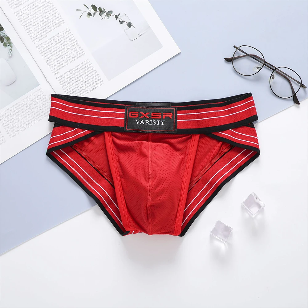 Brand Underwear Men\'s Buttocks Hollow Passion Sexy Briefs Breathable Comfortable Interest Gay Panties Male Thong Underpants