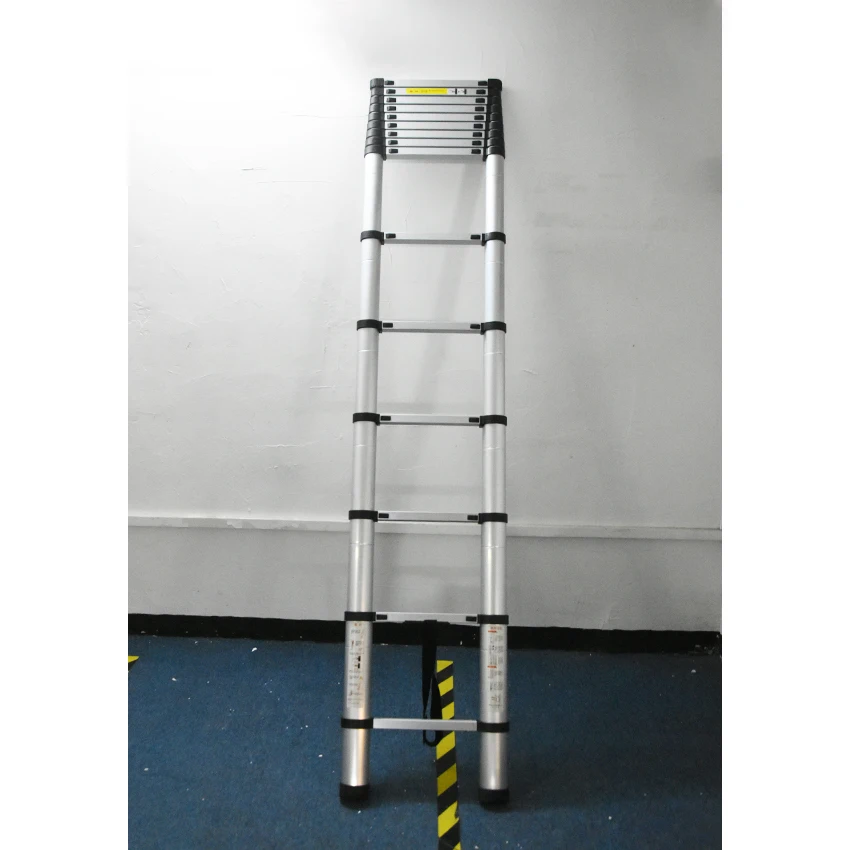 Escalera de extensión DLT-A para el hogar, accesorio de aleación de aluminio grueso, recto, de una sola cara, plegable, de ingeniería, 4,4 M