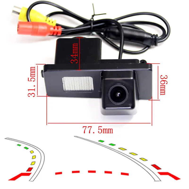 

Dynamic Trajectory Tracks Car Rear View Parking Reversing Camera For Ssangyong Rexton Lester Kyron Korando Actyon CCD HD