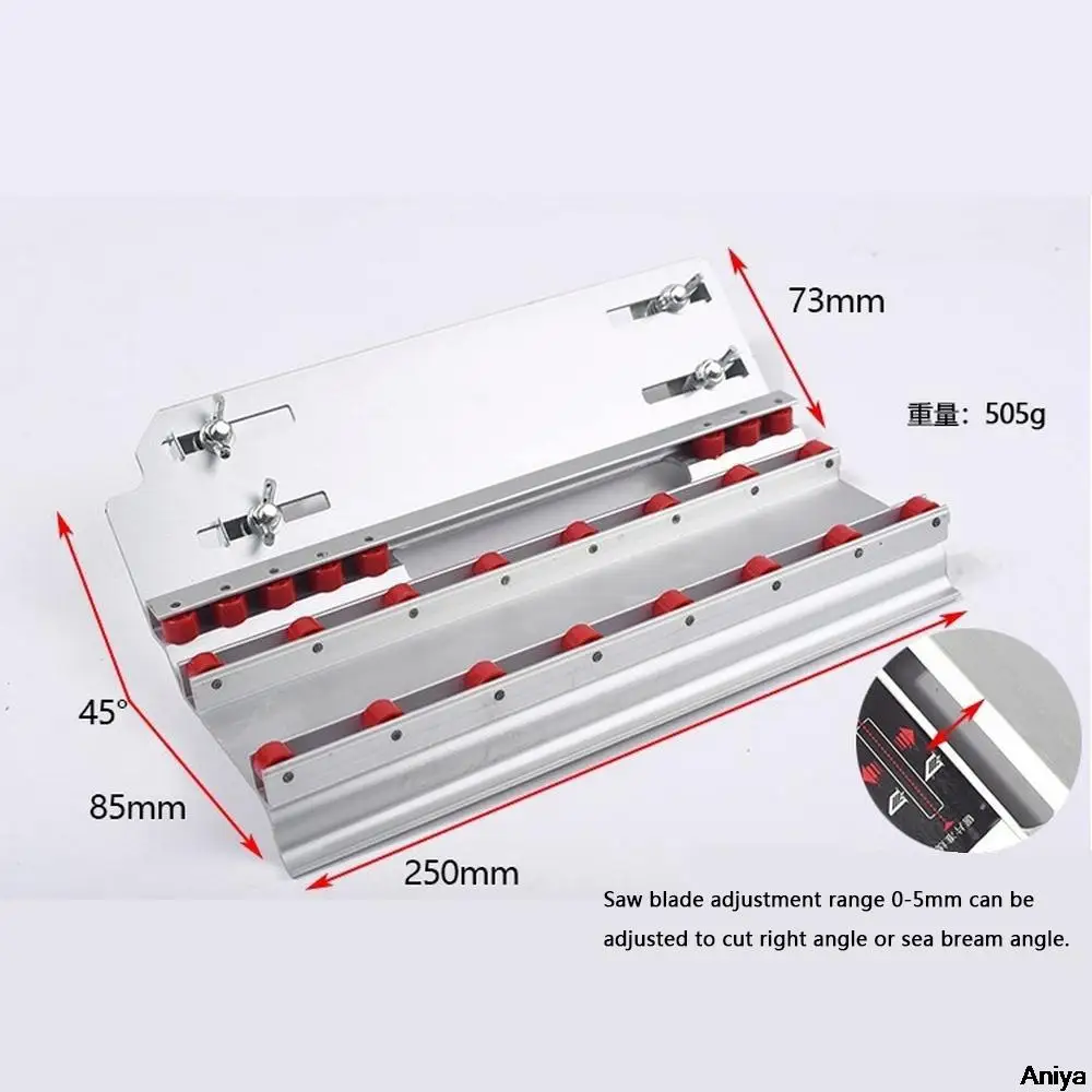 Set di telai per taglierina ad angolo di 45 gradi strumento ausiliario per taglierina smussata per il taglio di piastrelle angolo esposto utensili da taglio per costruzioni esterne
