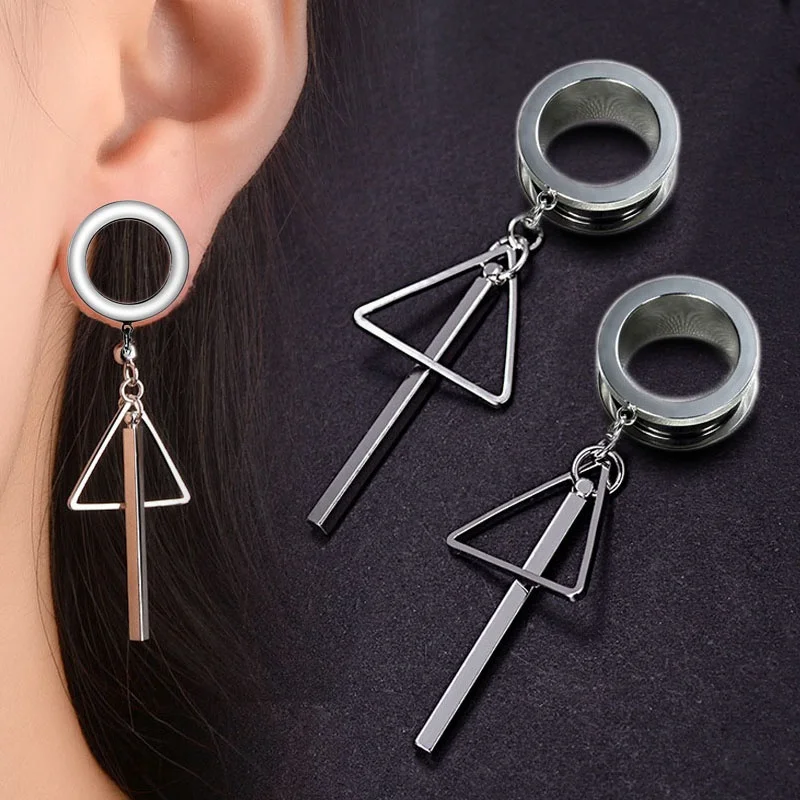 2PCS Ear Piercing  Ear PlugsTunnels In The Ear Expansions steel Ear Reamer Dilataciones Oreja Gauges Earrings Men'Jewelry