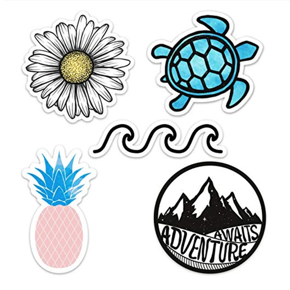 5 PCS Cute Ocean/Beach Vsco Vinyl Stickers