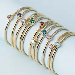 Birthstone Ring 14K gold filled Knuckle Ring Boho Gold Jewelry Anillos Mujer Minimalistic Stacking Bohemian Ring for Women